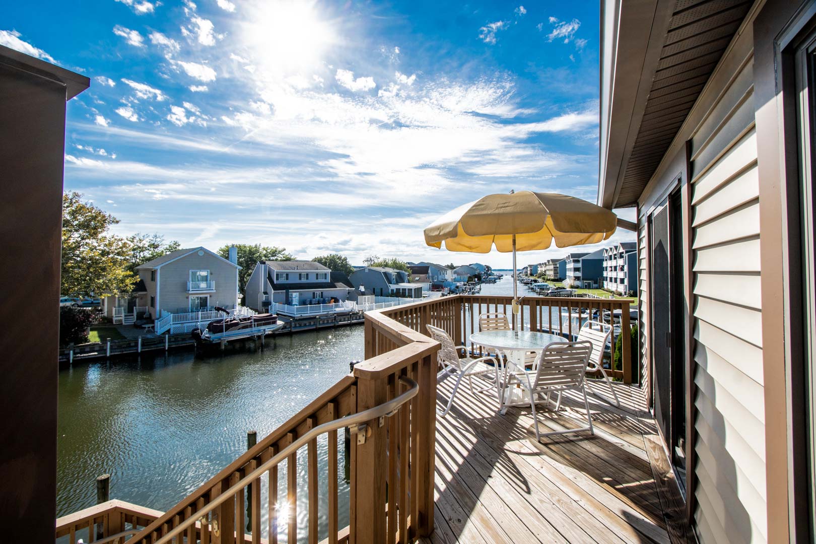 A scenic view from the patio area at VRI's Club Ocean Villas II in Ocean City, Maryland.